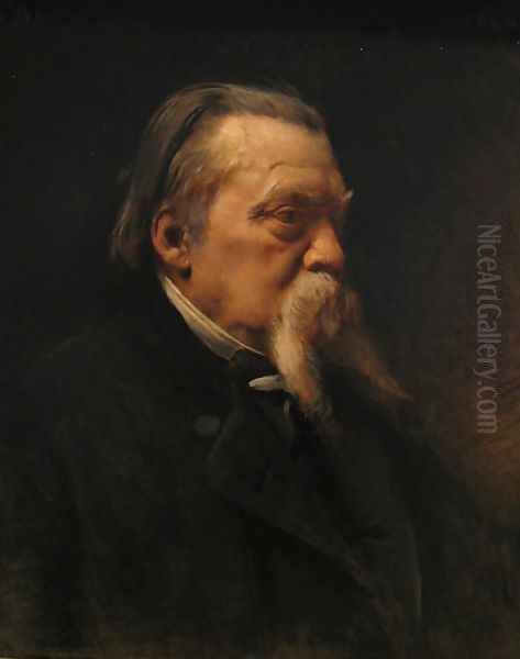 Jean Gigoux Oil Painting by Leon Bonnat