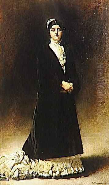 Portrait of Countess Potocka Oil Painting by Leon Bonnat