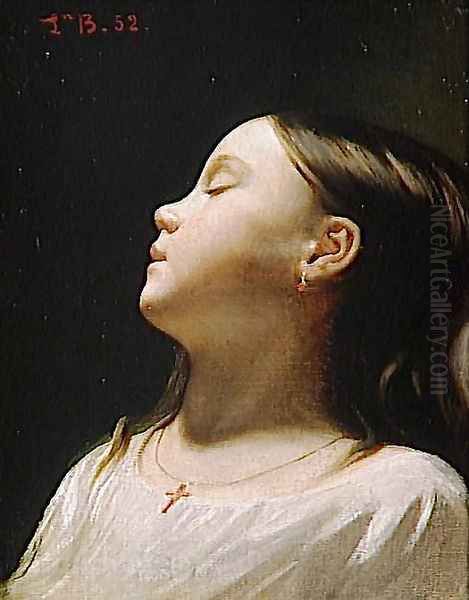 Girl asleep Oil Painting by Leon Bonnat