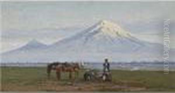 Mount Ararat Oil Painting by Richard Karlovich Zommer