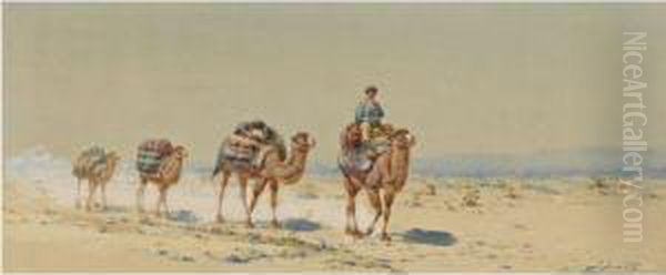 Desert Caravan Oil Painting by Richard Karlovich Zommer