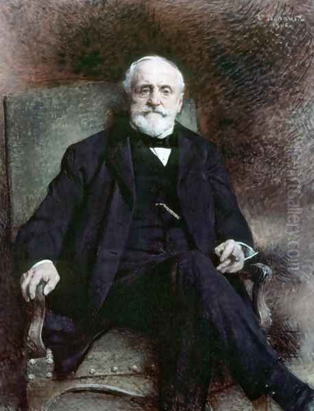 Portrait of Carl Abegg Arter Oil Painting by Leon Bonnat