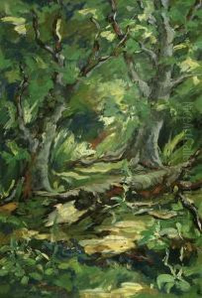 Waldlandschaft Oil Painting by Ludwig Zorn