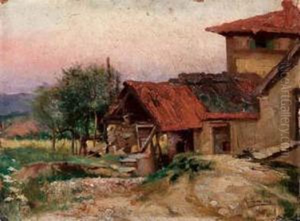 Il Cascinale Oil Painting by Arnaldo Zuccari