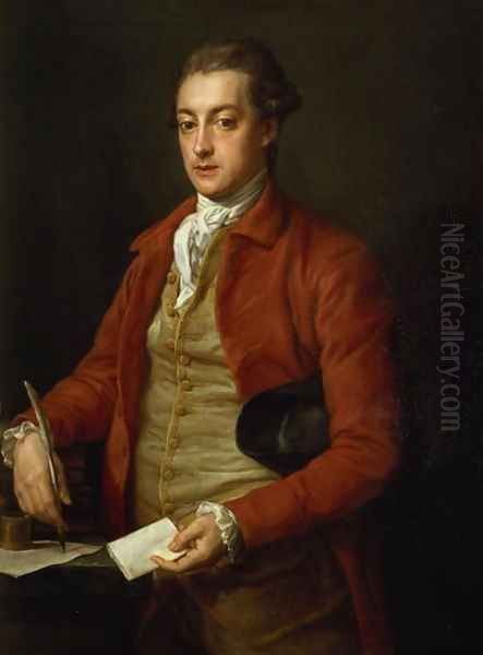 Portrait of the Hon. Lionel Damer Oil Painting by Pompeo Gerolamo Batoni