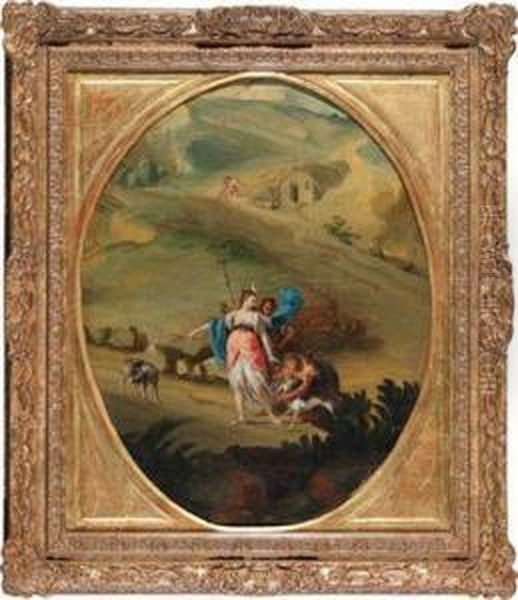 Der Aufbruch Dianas Zur Jagd; Partenza Di Diana Per La Caccia Oil Painting by Francesco Zugno