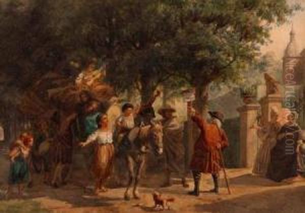 The Forbidden Way Oil Painting by Jan Jacob Zuidema Broos