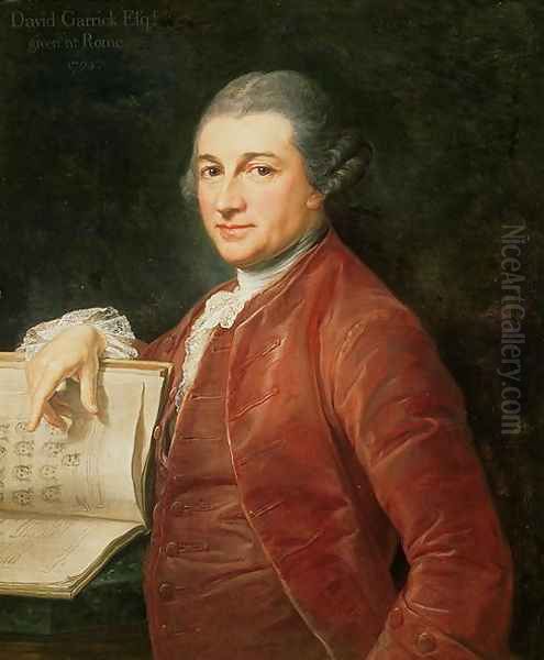 Portrait of David Garrick Oil Painting by Pompeo Gerolamo Batoni