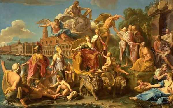 The Triumph of Venice Oil Painting by Pompeo Gerolamo Batoni