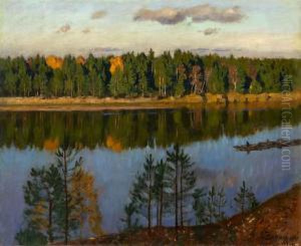 Autumn Oil Painting by Stanislaw Zukowski