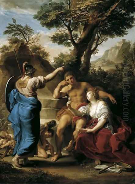 Hercules at the Crossroads 1748 Oil Painting by Pompeo Gerolamo Batoni