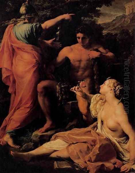 Hercules at the Crossroads Oil Painting by Pompeo Gerolamo Batoni