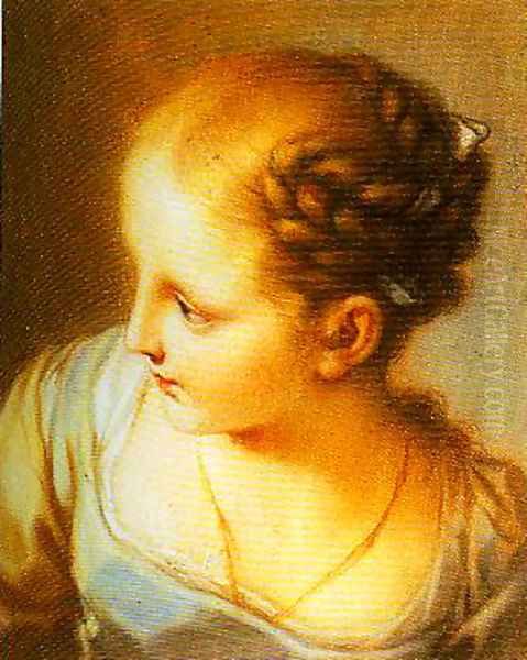 Portrait of a Young Girl Oil Painting by Pompeo Gerolamo Batoni