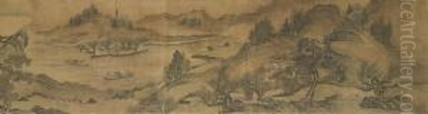 Landscapes After Ancient Master Oil Painting by Zhao Zuo