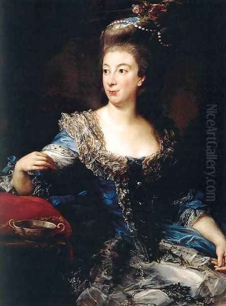 The Countess of San Martino Oil Painting by Pompeo Gerolamo Batoni