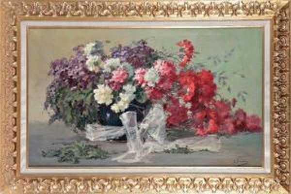 Composition Florale Oil Painting by Jacob Zurcher