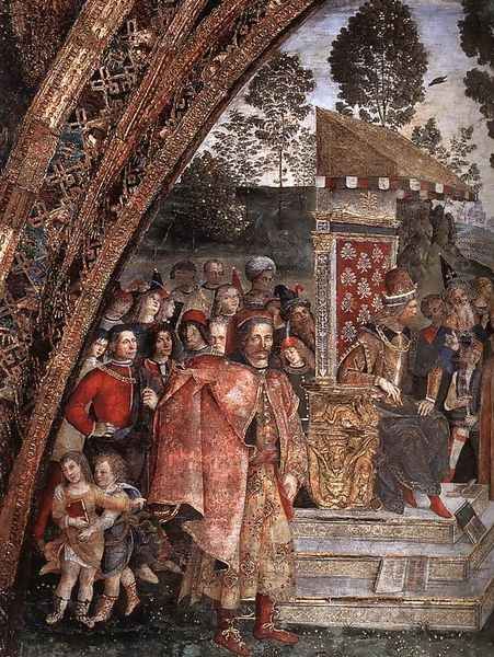 St Catherine's Disputation (detail-1) 1492-94 Oil Painting by Bernardino di Betto (Pinturicchio)