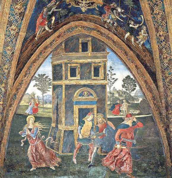 The Martyrdom of Saint Barbara Oil Painting by Bernardino di Betto (Pinturicchio)