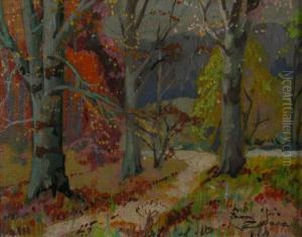 Autumn Landscape Oil Painting by John Zwara