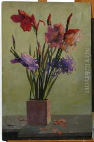 Both Floral Still Lifes Oil Painting by John Zwara