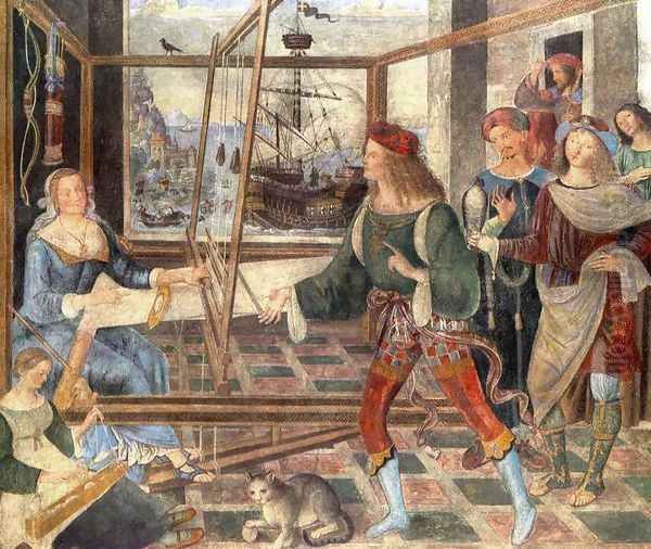 The Return of Odysseus 1509 Oil Painting by Bernardino di Betto (Pinturicchio)