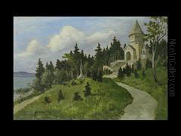 Am Starnberger See Oil Painting by Anton Georg Zwengauer