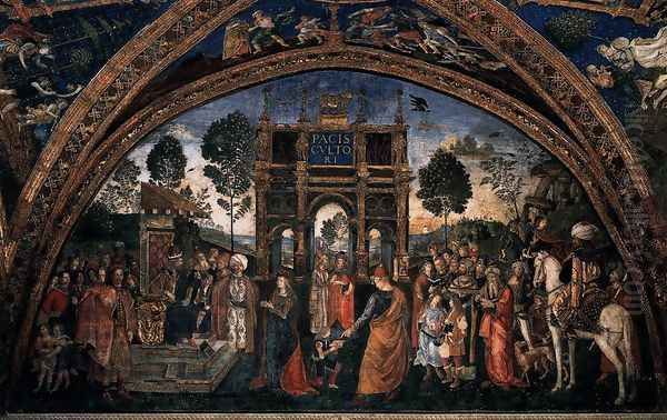 St Catherine's Disputation 1492-94 Oil Painting by Bernardino di Betto (Pinturicchio)