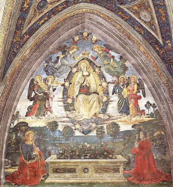 The Assumption of the Virgin Oil Painting by Bernardino di Betto (Pinturicchio)