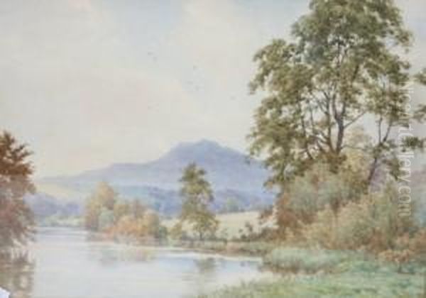 'on The Lugwy' And 'theavon At Houghton' Oil Painting by Martin Aagaard