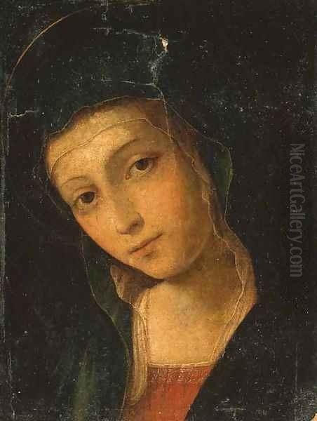 The Madonna Oil Painting by Bernardino di Betto (Pinturicchio)