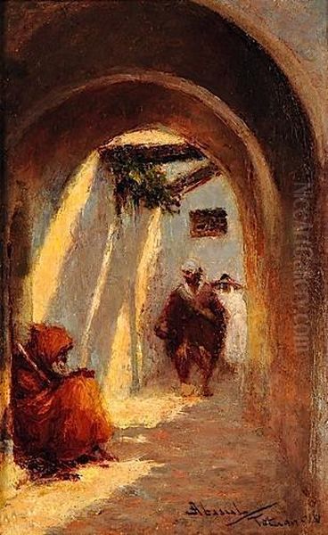 Ruelle Animee A Tetuan (maroc) Oil Painting by Felipe Barantes Abascal