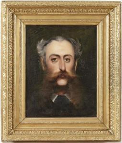 Portrait D'homme A La Moustache Oil Painting by Louise Abbema