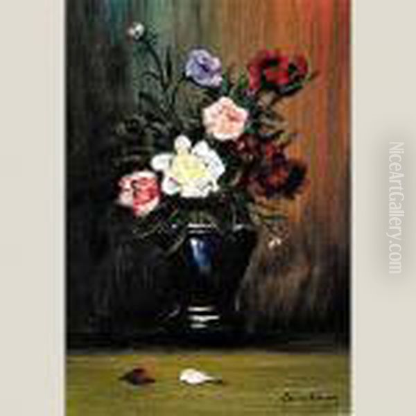 Flores Oil Painting by Louise Abbema