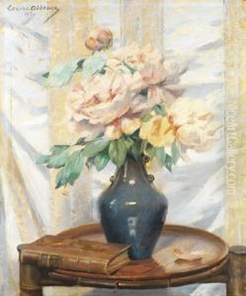 Bouquet De Pivoines Oil Painting by Louise Abbema