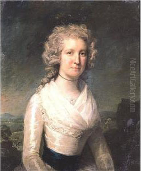 Portrait Of Dorothy Turner (nee Gallimore) Oil Painting by Lemuel Francis Abbott