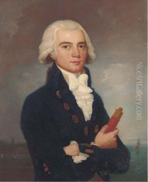 Portrait Of A Young Naval Officer Oil Painting by Lemuel Francis Abbott