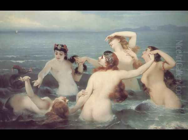 The Dance of the Sea, 1883 Oil Painting by Charles Edouard Boutibonne