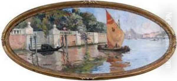 Vue De Venise Oil Painting by Louis Abel-Truchet