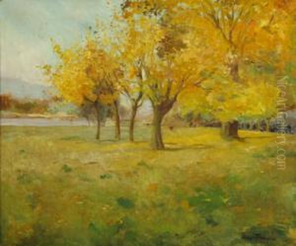 Autumn Landscape Oil Painting by Louis Abel-Truchet