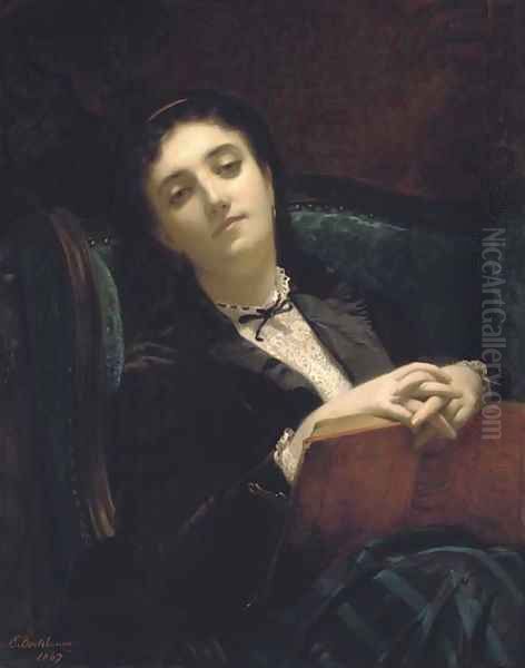 Reverie Oil Painting by Charles Edouard Boutibonne