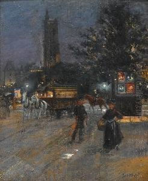 Paris, St Jacque's Tower Oil Painting by Louis Abel-Truchet