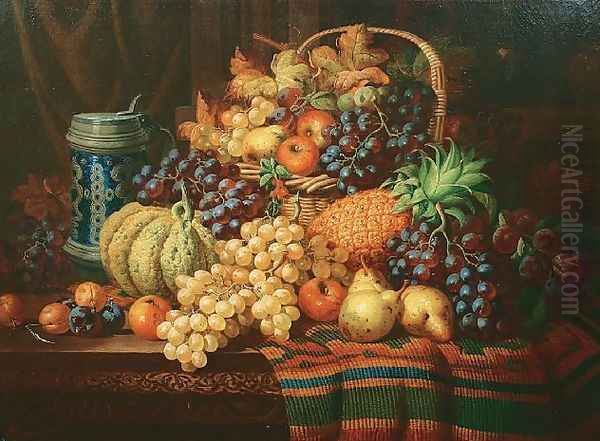 Großes Fruchtestilleben 1884 Oil Painting by Charles Thomas Bale