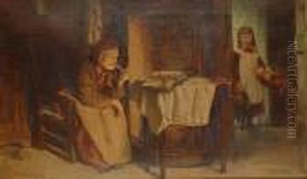 Three Score Years And Ten Oil Painting by John Brown Abercrombie