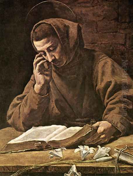 St Antony Reading Oil Painting by Marcantonio Bassetti