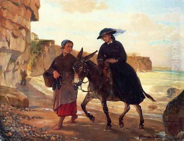 The Tourist and the Fisherwoman Oil Painting by Henry Bacon