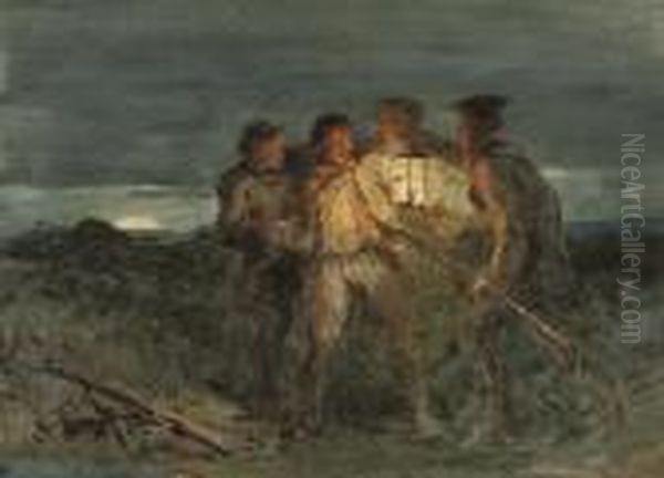 The Captured Poacher Oil Painting by John Absolon