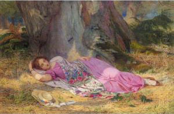 Olivia Resting Oil Painting by John Absolon