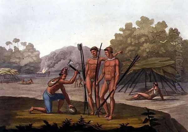 Patacho Tribesmen Oil Painting by G. Bramati