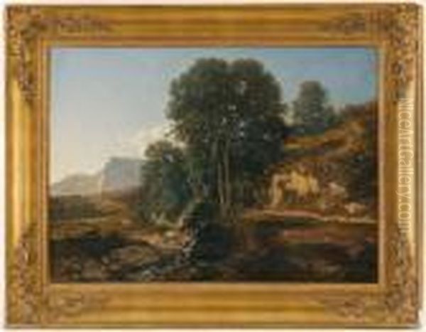 Paysage Oil Painting by Jean Alexis Achard