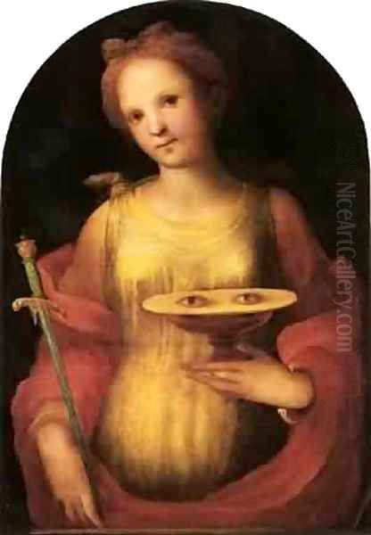 St Lucy 1521 Oil Painting by Francesco Beda